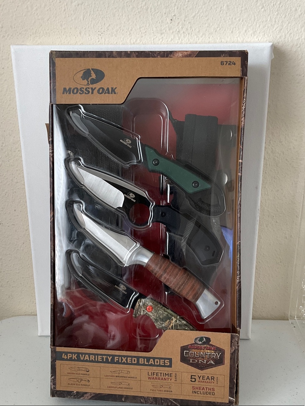 Mossy Oak 4-Piece Fixed Blade Knife W/Sheaths